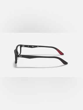 Ray-Ban Frames with Red Temple Accents 5277 Matte Black Eyeglasses